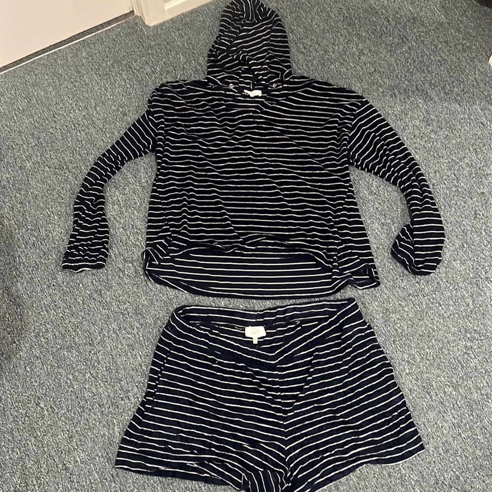 LIKE NEW Soma Navy and White Stripe Lounge Set